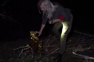 Karolina Pajączkowska na granicy polsko-niemieckiej