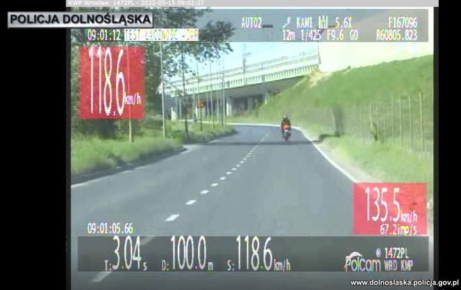 Szalał po Wrocławiu na jednym kole. Motocyklista stracił prawo jazdy i dostał ogromny mandat 