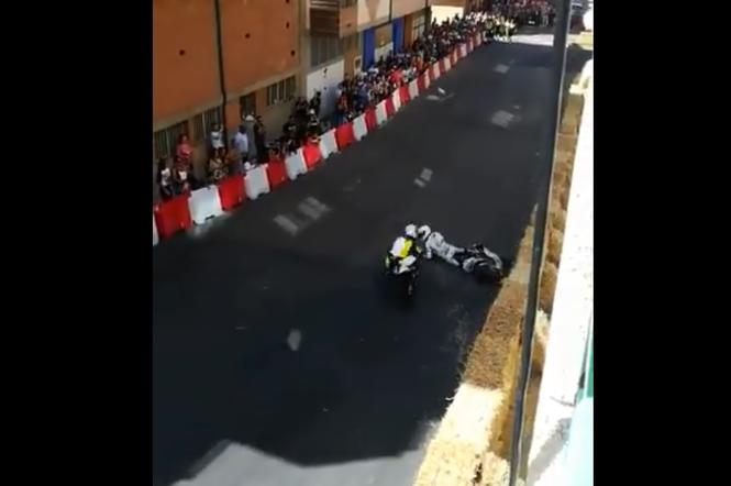 Dramatyczny wypadek na motocyklowych zawodach w Hiszpanii