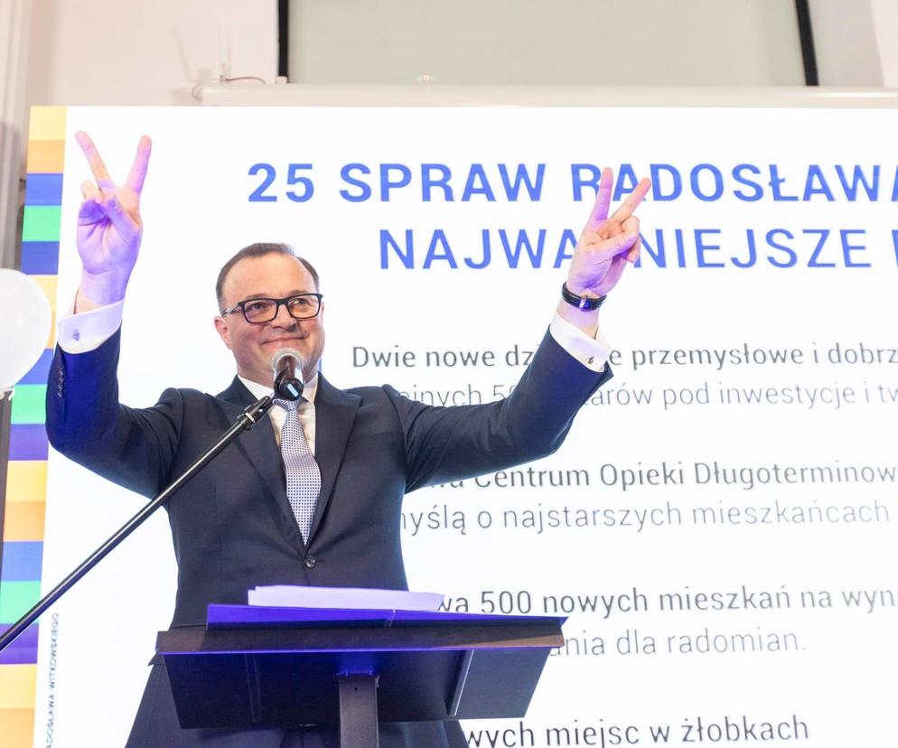 Radosław Witkowski prezydentem Radomia na kolejną kadencję