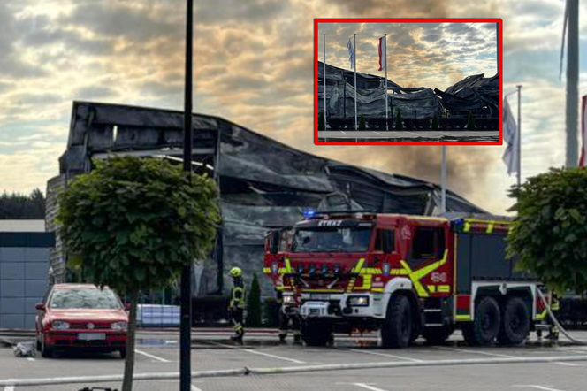 Pożar hali pod Kępnem