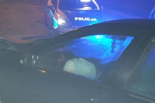 Z impetem wypadł z jezdni i ściął oplem przydrożny słup. Na pokładzie miał 11-letniego syna