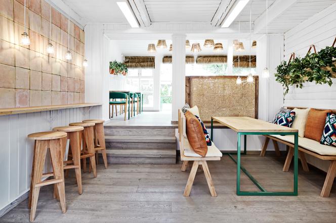 Wnętrze ekologicznej restauracji w Norwegii