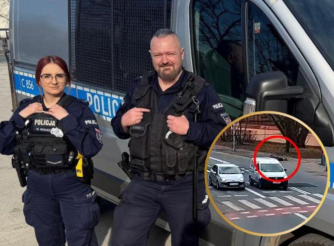 Seniorka nagle upadła na chodniku. W autach obok byli kierowcy, ale pomoc przyszła dopiero od policjantów