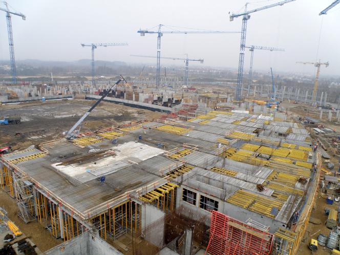 Budowa wrocławskiego stadionu (grudzień 2009)