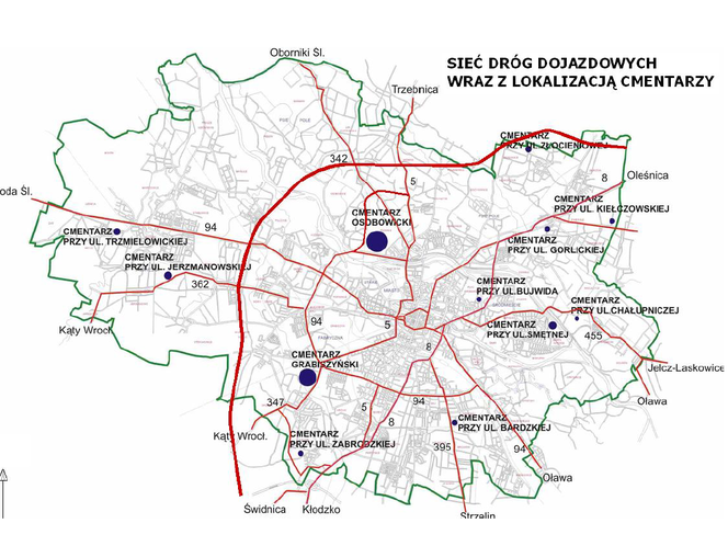 Organizacja ruchu wokół wrocławskich cmentarzy