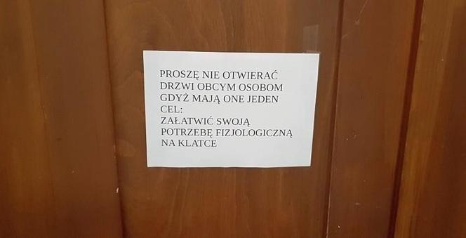 Ogłoszenia na klatkach schodowych