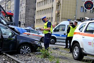 Wypadek na skrzyżowaniu Grójeckiej z Wawelską