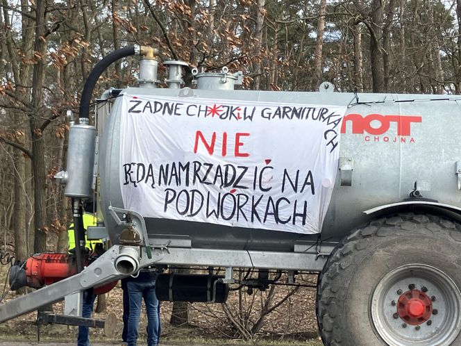 Protest rolników w Kujawsko-Pomorskiem. Zdjęcia z okolic Aleksandrowa Kujawskiego