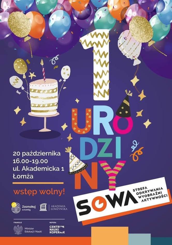1. urodziny łomżyńskiej SOWY. Strefa Odkrywania Wyobraźni i Aktywności zaprasza dzieci na naukową imprezę!