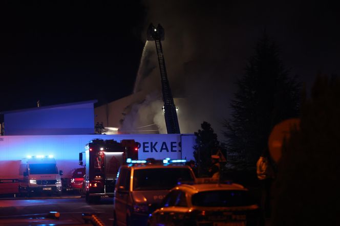 Pożar hali w Sosnowcu