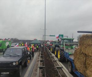 Protest rolników w Elblągu na S7