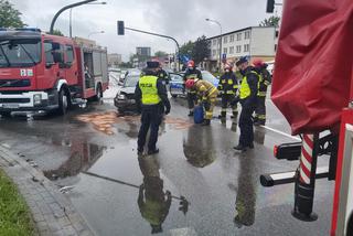 Wypadek policyjnego BMW