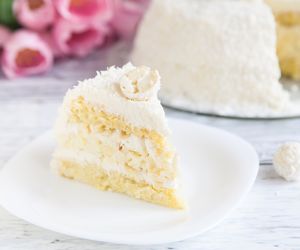 Tort raffaello z kremem kokosowym z białej czekolady - dobry przepis