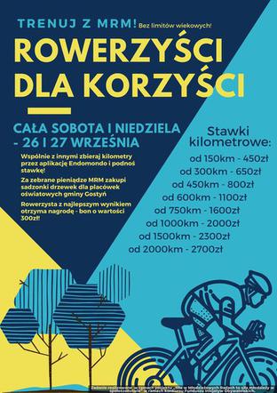 Rowerzyści dla korzyści w Gostyniu. Im wiecej kilometrów, tym więcej zieleni 