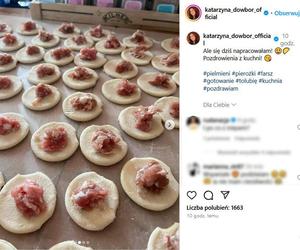 Katarzyna Dowbor przygotowała pierogi