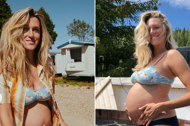 Ola Żebrowska porównuje 2 zdjęcia, które dzieli 5kg. Zdradza, ile przytyła w ciąży