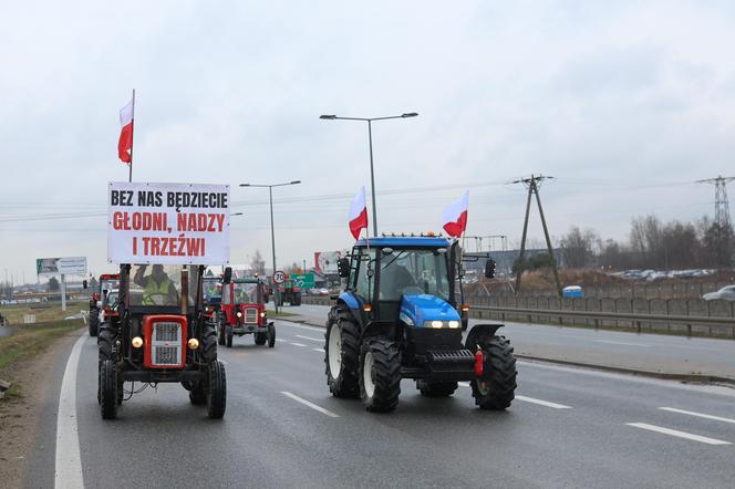 Protest rolników w Pyrzowicach