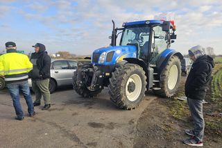 Skromny protest rolników