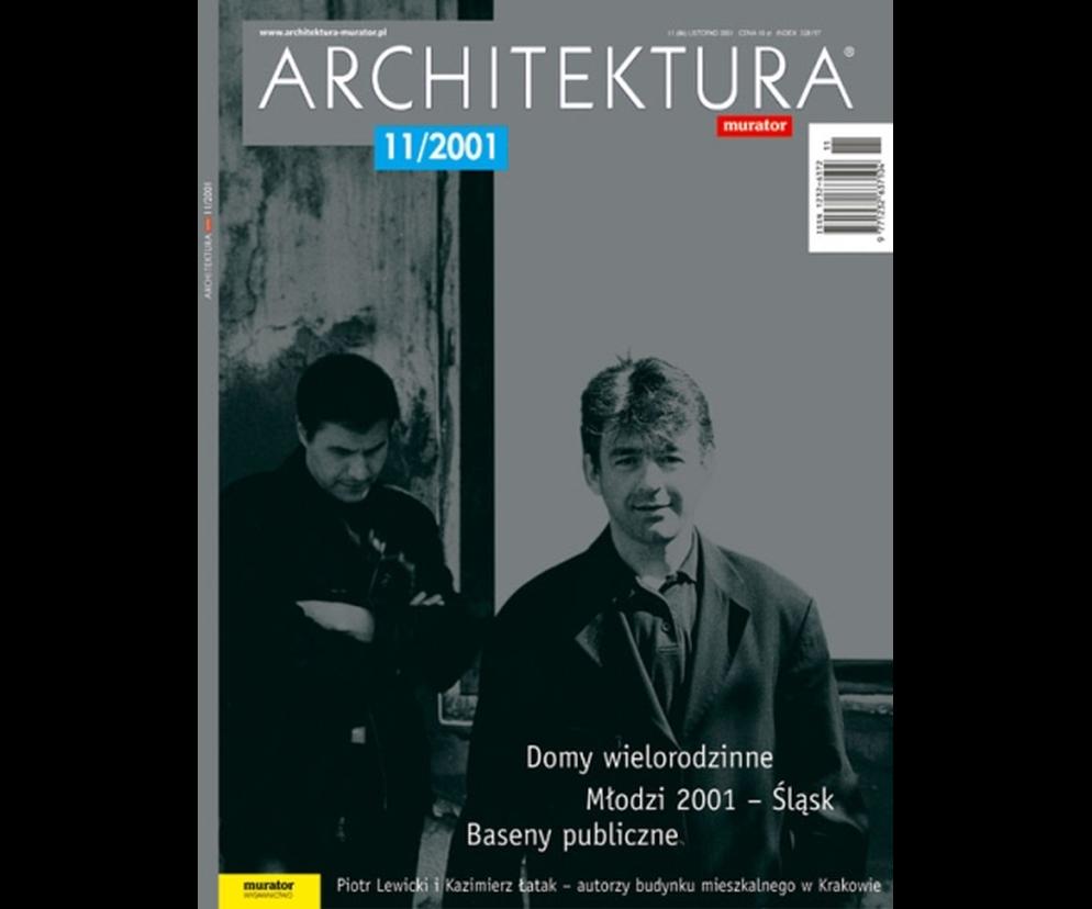 Okładka Miesięcznik Architektura 11/2001