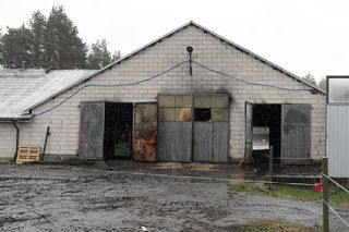 Pożar stodoły i solidarna pomoc rolników
