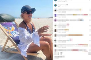 Marta Manowska na plaży