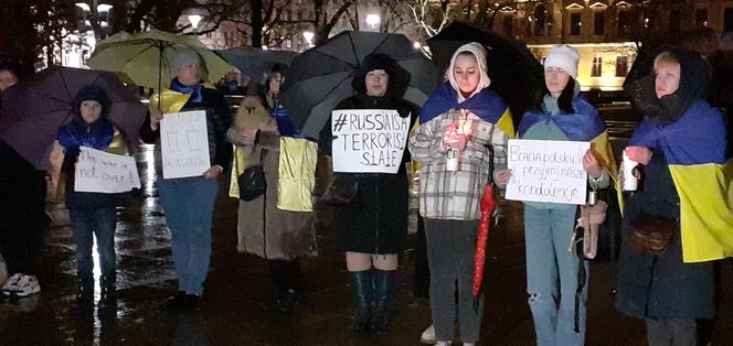 „Rosja to państwo terrorystyczne”. Manifestacja Ukraińców w Lublinie