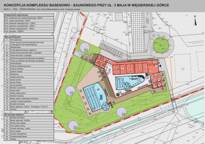 plan basenów w Węgierskiej Górce