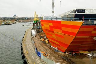 Budowa Morskiego Centrum Nauki w Szczecinie - styczeń 2021