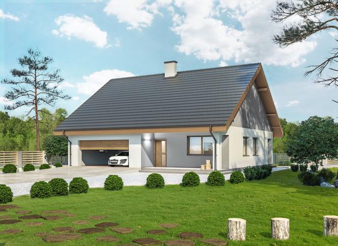 Kolor elewacji a dach - projekt domu Miarodajny C333c - murator.pl