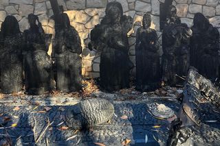 Bestialski akt wandalizmu w Lublinie. Podpalili rzeźbę „Ostatniej Wieczerzy”. Straty na 70 tys. złotych