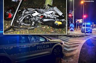 21-letni motocyklista roztrzaskał się o słup w Tarnowskich Górach. Mężczyzna nie żyje