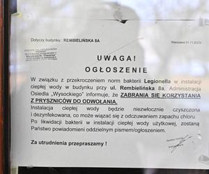 Legionella zaatakowała blok na Bródnie. Administracja ostrzega, mieszkańcy panikują