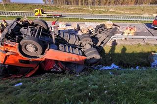 Dachowanie ciężarówki na drodze S5 pod Bydgoszczą! [ZDJĘCIA]