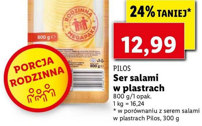 ser salami w plastrach 12,99 zł