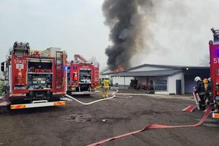 Pożar hali magazynowej w Gostyni ZDJĘCIA