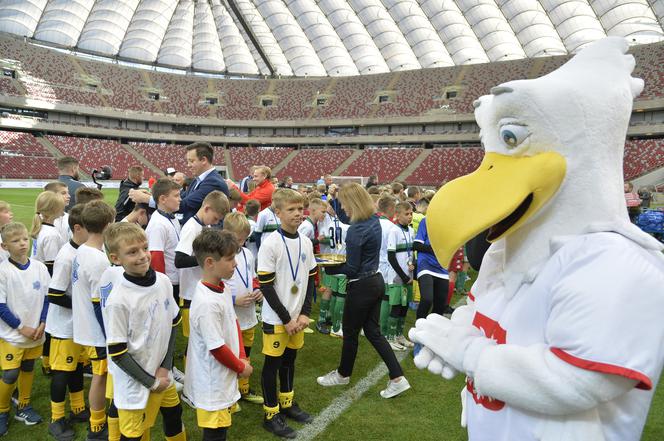 Premier Morawiecki na specjalnym meczu. Stadion Narodowy im. Kazimierza Górskiego