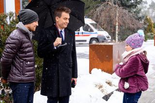 Na dobre i na złe odc. 735. Falkowicz (Michał Żebrowski), Michał (Mateusz Janicki), Matylda (Amelia Czaja)