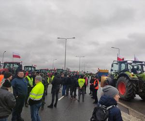 Protest rolników w Elblągu na S7