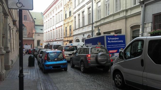 Dostawy w centrum Krakowa.
