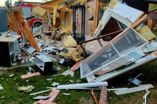 Wybuch gazu w Woli Mikorskiej pod Bełchatowem