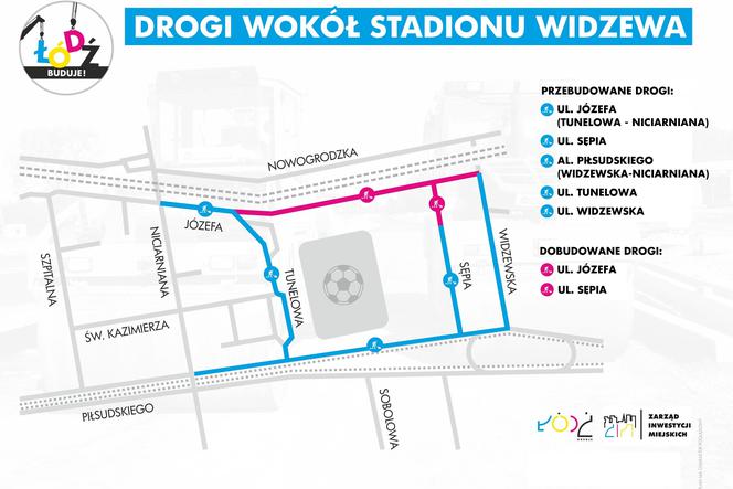 Drogi wokół stadionu Widzewa już otwarte!