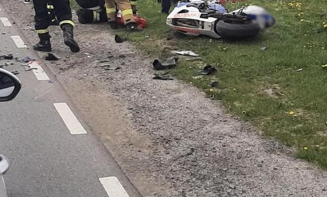 Powroźnik. Śmierć motocyklisty po zderzeniu z samochodem osobowym. Zginął na miejscu