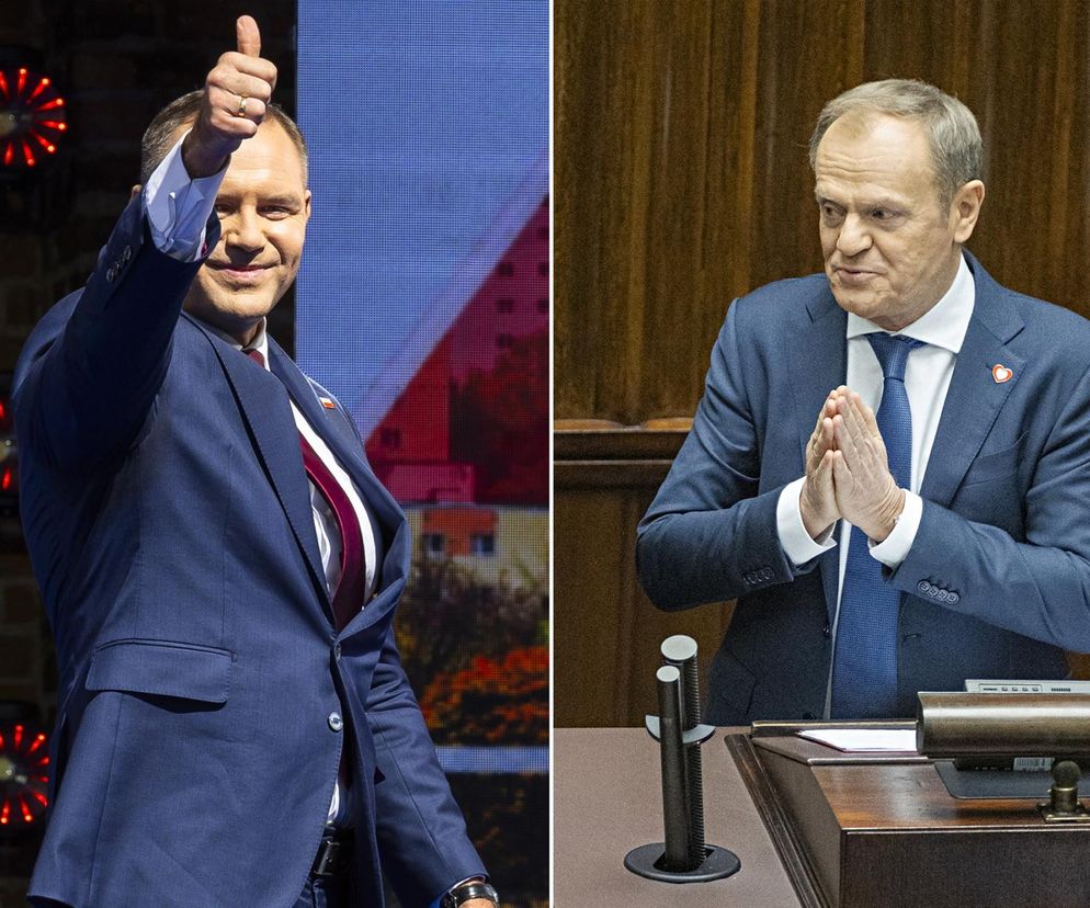 Iskrzy między Donaldem Tuskiem a Karolem Nawrockim