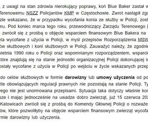 Stanowisko Komendy Wojewódzkiej Policji w Katowicach w sprawie konia Blue Bakera