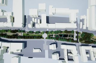 wizualizacja, teren przy ul. Kościelnej 