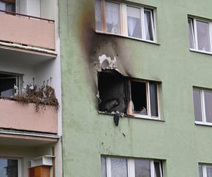 Pożar w bloku przy ul.Lnianej w Szczecinie