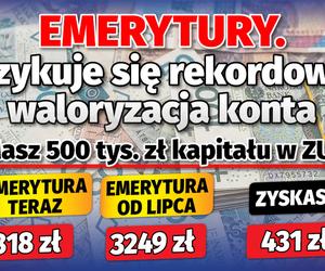 Emerytury. Szykuje się rekordowa waloryzacja konta