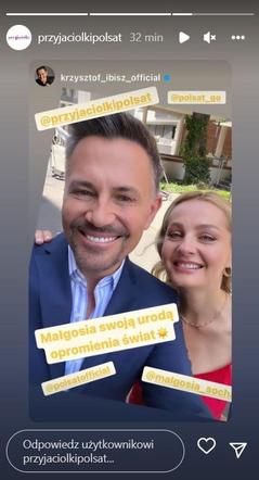 Przyjaciółki 20 sezon na planie. Inga (Małgorzata Socha), Krzysztof Ibisz