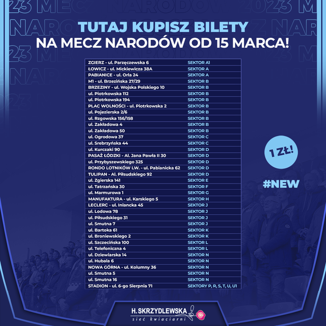 Tabela biletowa KŻ Orzeł Łódź